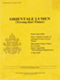 Image of Orientale Lumen (Terang Dari Timur): Surat Apostolik Paus Yohanes Paulus II Tentang Gereja-Gereja Timur Menandai Ulang Tahun Ke-Seratus Surat Apostolik 