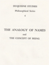 Image of The Analogy Of Names And The Concept Of Being