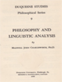 Image of Philosophy And Linguistic Analysis
