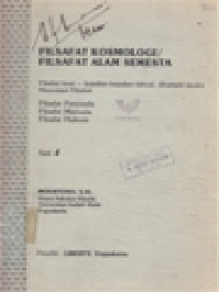 Image of Filsafat Kosmologi/Filsafat Alam Semesta: Filsafat/Teori-Kejadian-Kejadian Faktual, Dihampiri Secara Manusiawi Filsafati
