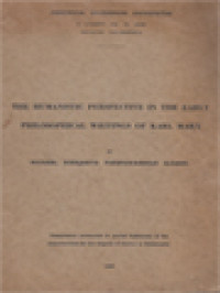 Image of The Humanistic Perspective In The Early Philosophical Writings Of Karl Marx