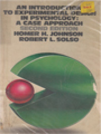 Image of An Introduction To Experimental Design In Psychology: A Case Approach