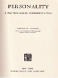 Image of Personality: A Psychological Interpretation