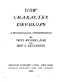 Image of How Character Develops: A Psychological Interpretation