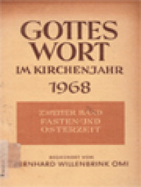 Image of Gottes Wort Im Kirchenjahr 1968 II: Fasten-Und Osterzeit