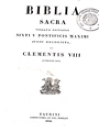 Image of Biblia Sacra Vulgatae Editionis Sixti V Pontificis Maximi Jussu Recognita Et Clementis VIII