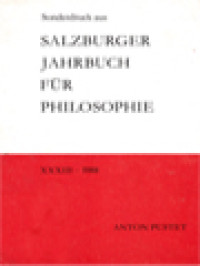 Image of Sonderdruck Aus Salzburger Jahrbuch Für Philosophie