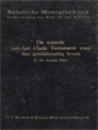 Image of De Waarde Van Het Oude Testament Voor Het Godsdienstig Leven
