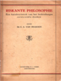 Image of Riskante Philosophie: Een Karakteristiek Van Het Hedendaagse Existentiele Denken