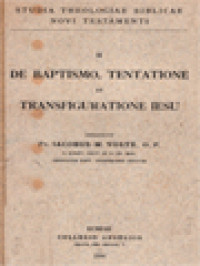 Image of De Baptismo, Tentatione Et Transfiguratione Iesu