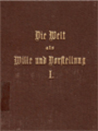 Image of Die Welt Als Wille Und Vorstellung I