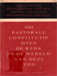 Image of Pastorale Constitutie Over De Kerk In De Wereld Van Deze Tijd (XIII)