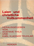 Laien Und Christliche Vollkommenheit / Gustave Thils, Karl Vladimir Truhlar (Herausgegeben)