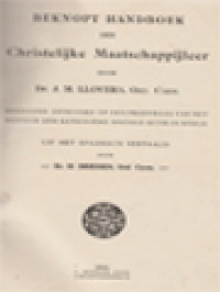 Image of Beknopt Handboek Der Christelijke Maatschappijleer: Bekroond Antwoord Op Een Prijsvraag Van Het Bestuur Der Katholieke Sociale Actie In Spanje