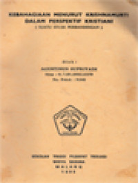 Image of Kebahagiaan Menurut Krishnamurti Dalam Perspektif Kristiani (Suatu Studi Perbandingan)