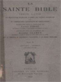 Image of La Sainte Bible: Texte Latin II. Lévitique-Nombres Deutéronome