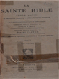 Image of La Sainte Bible: Texte Latin V. Les Psaumes