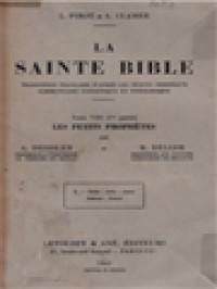 Image of La Sainte Bible: Texte Latin VIII.1(I). Osée, Joël, Amos, Abdias, Jonas