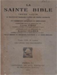 Image of La Sainte Bible: Texte Latin VIII.2. Les Livres Des Macchabées