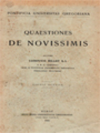 Image of Quaestiones De Novissimis