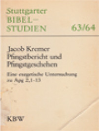 Image of Pfingstbericht Und Pfingstgeschehen: Eine Exegetische Untersuchung Zu Apg 2,1-13