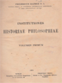 Image of Institutiones Historiae Philosophiae I