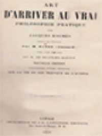 Image of Art D'arriver Au Vrai, Philosophie Pratique