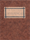 Das Naturrecht In Metaphysischer Und Religiöser Weltsicht