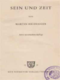 Image of Sein Und Zeit