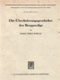 Image of Die Überlieferungsgeschichte Der Bergpredigt