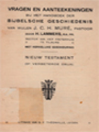Image of Vragen En Aanteekeningen Bij Het Handboek Der Bijbelsche Geschiedenis (Nieuw Testament)