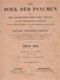 Image of Het Boek Der Psalmen: Naar Den Latijnschen Tekst Der Vulgaat, Deel I. Psalm I - LXXV