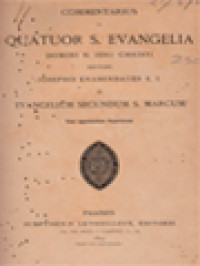 Image of Commentarius In Quatuor S. Evangelia Domini N. Jesu Christi II: Evangelium Secundum S. Marcum