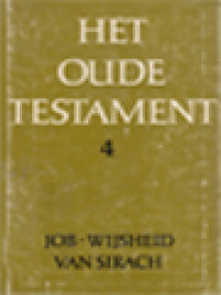 Image of Het Oude Testament IV: Job-De Wisheid Van Jezus Sirach
