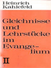Image of Gleichnisse Und Lehrstücke Im Evangelium II
