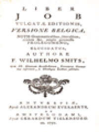 Image of Liber Job Vulgatae Editionis, Versione Belgica