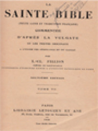 Image of La Sainte Bible Commentée D'après La Vulgate Et Les Textes Originaux VII