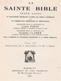 Image of La Sainte Bible: Texte Latin IX. Évangiles De S. Matthieu Et De S. Marc