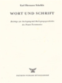 Image of Wort Und Schrift: Beiträge Zur Auslegung Und Auslegungsgeschichte Des Neuen Testamentes
