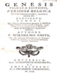 Image of Genesis Vulgatae Editionis, Versione Belgica I