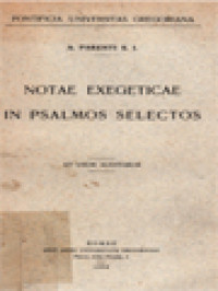 Image of Notae Exegeticae In Psalmos Selectos