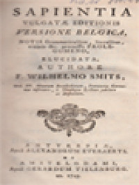 Image of Sapientia Vulgatae Editionis, Versione Belgica