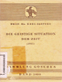 Image of Die Geistige Situation Der Zeit: Sammlung Göschen Band 1000