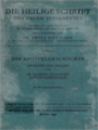 Image of Die Heilige Schrift Des Neuen Testamentes IV: Die Apostelgeschichte