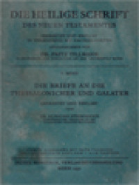 Image of Die Heilige Schrift Des Neuen Testamentes V: Die Briefe An Die Thessalonicher Und Galater