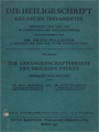 Image of Die Heilige Schrift Des Neuen Testamentes VII: Die Gefangenschaftsbriefe Des Heiligen Paulus