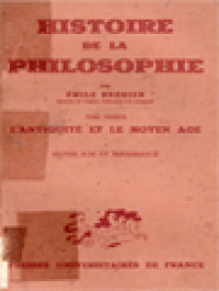 Image of Histoire De La Philosophie, Tome Premier: L'antiquité Et Le Moyen Age, III Moyen Age Et Renaissance