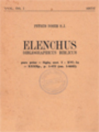 Image of Elenchus Bibliographicus Biblicus 56-I