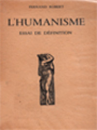 Image of L'Humanisme: Essai De Définition