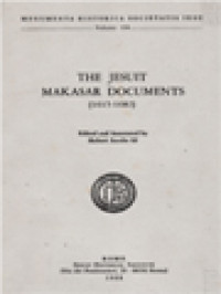 Image of Monumenta Missionum Societatis Iesu, Volumen XLIX: Missiones Orientales, The Jesuit Makasar Documents (1615-1682)